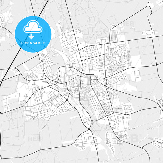 Vector PDF map of Wolfenbuttel, Germany