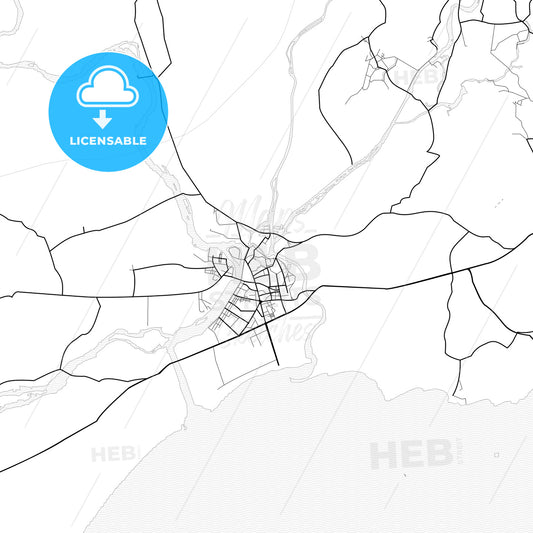 Vector PDF map of Wuchuan, China