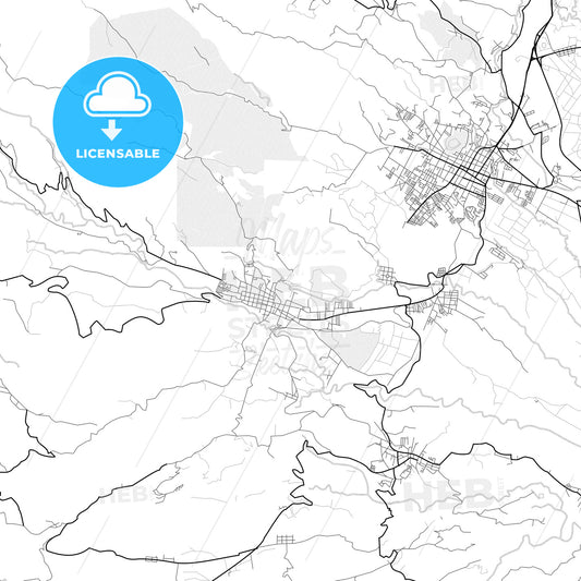 Vector PDF map of Xico, Mexico