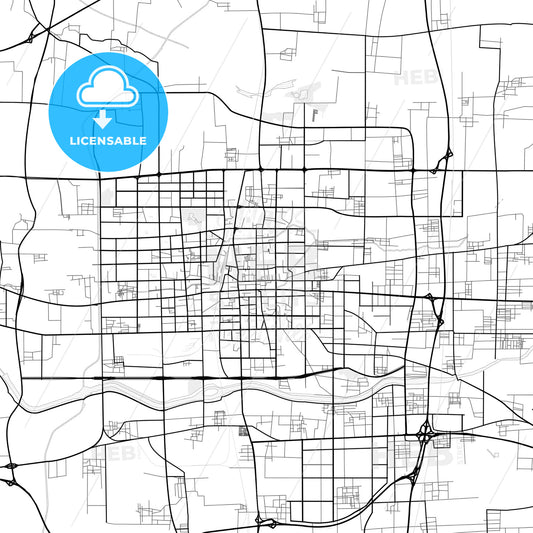 Vector PDF map of Xingtai, China