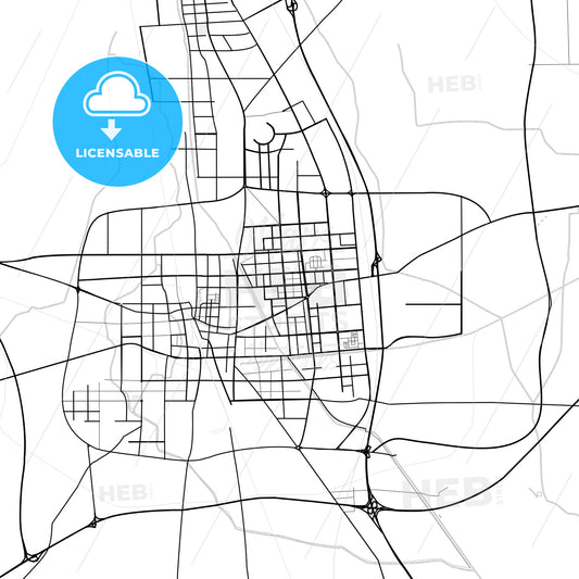 Vector PDF map of Xuchang, China