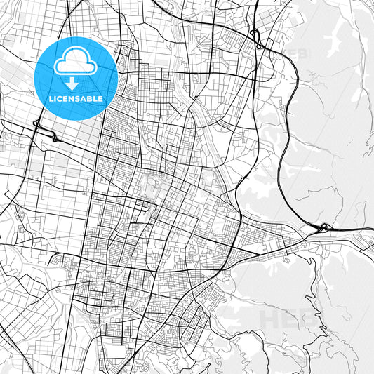 Vector PDF map of Yamagata, Japan