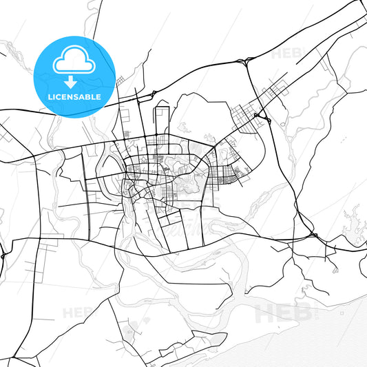 Vector PDF map of Yangjiang, China