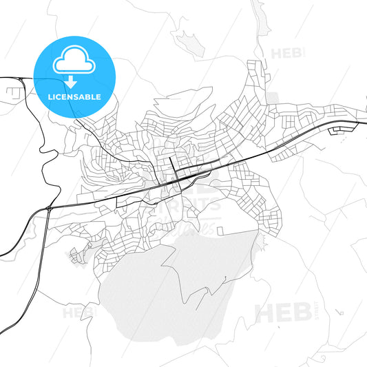 Vector PDF map of Yozgat, Turkey