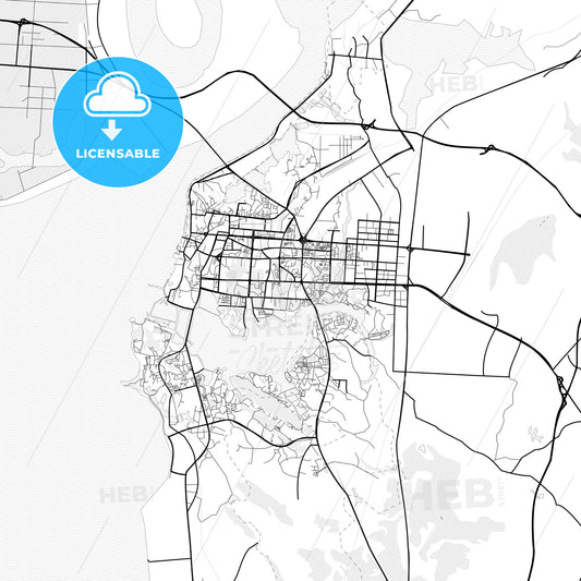 Vector PDF map of Yueyang, China