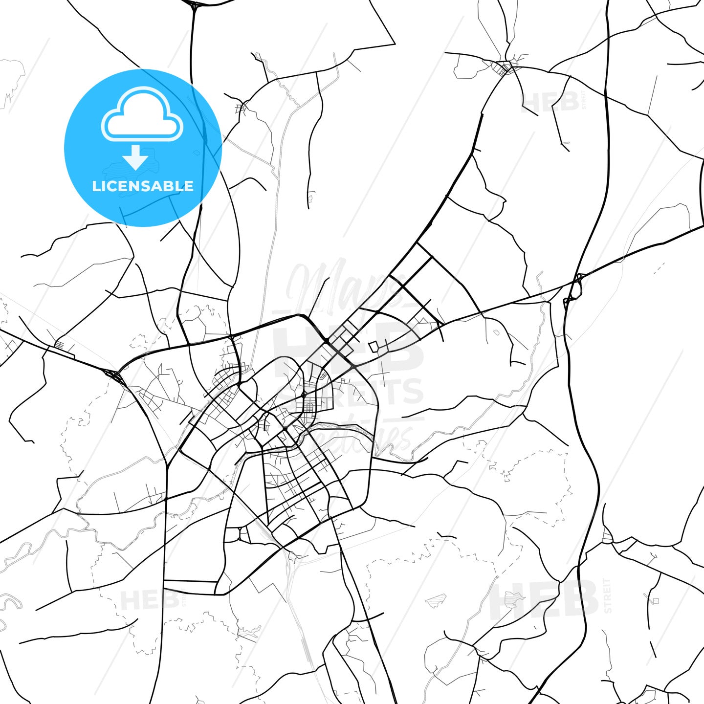 Vector PDF map of Yulin, China