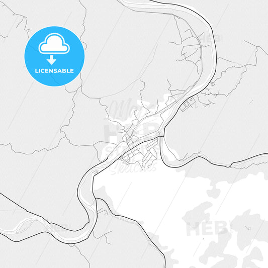 Vector PDF map of Zavidovići, Bosnia and Herzegovina