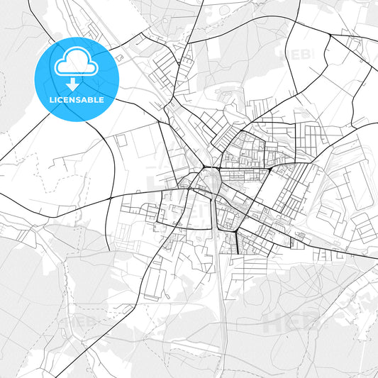 Vector PDF map of Zawiercie, Poland