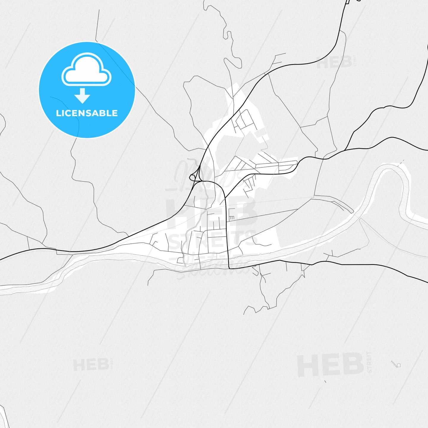 Vector PDF map of Žepče, Bosnia and Herzegovina