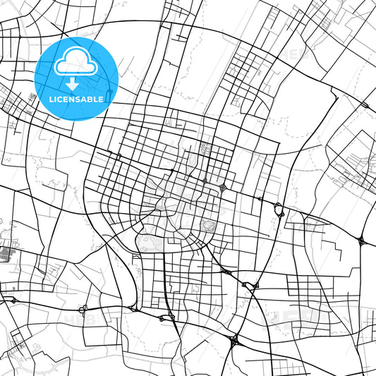 Vector PDF map of Zhangjiagang, China