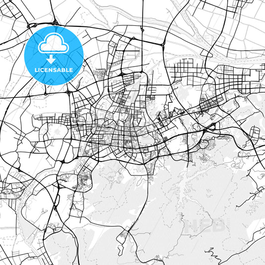 Vector PDF map of Zhongshan, China