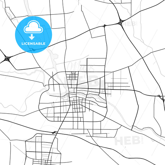 Vector PDF map of Zhoukou, China