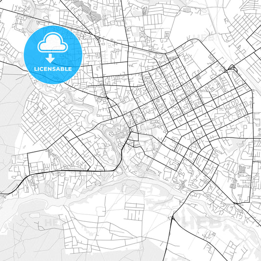 Vector PDF map of Zhytomyr, Ukraine