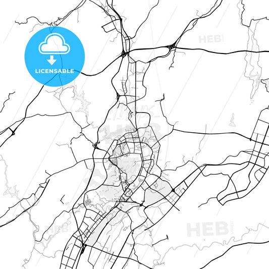 Vector PDF map of Zunyi, China