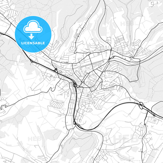 Vector PDF map of Zweibrucken, Germany