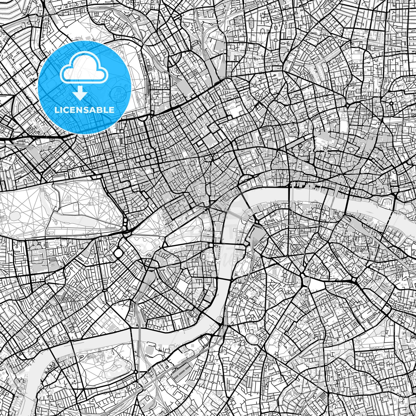 Vector map of London City