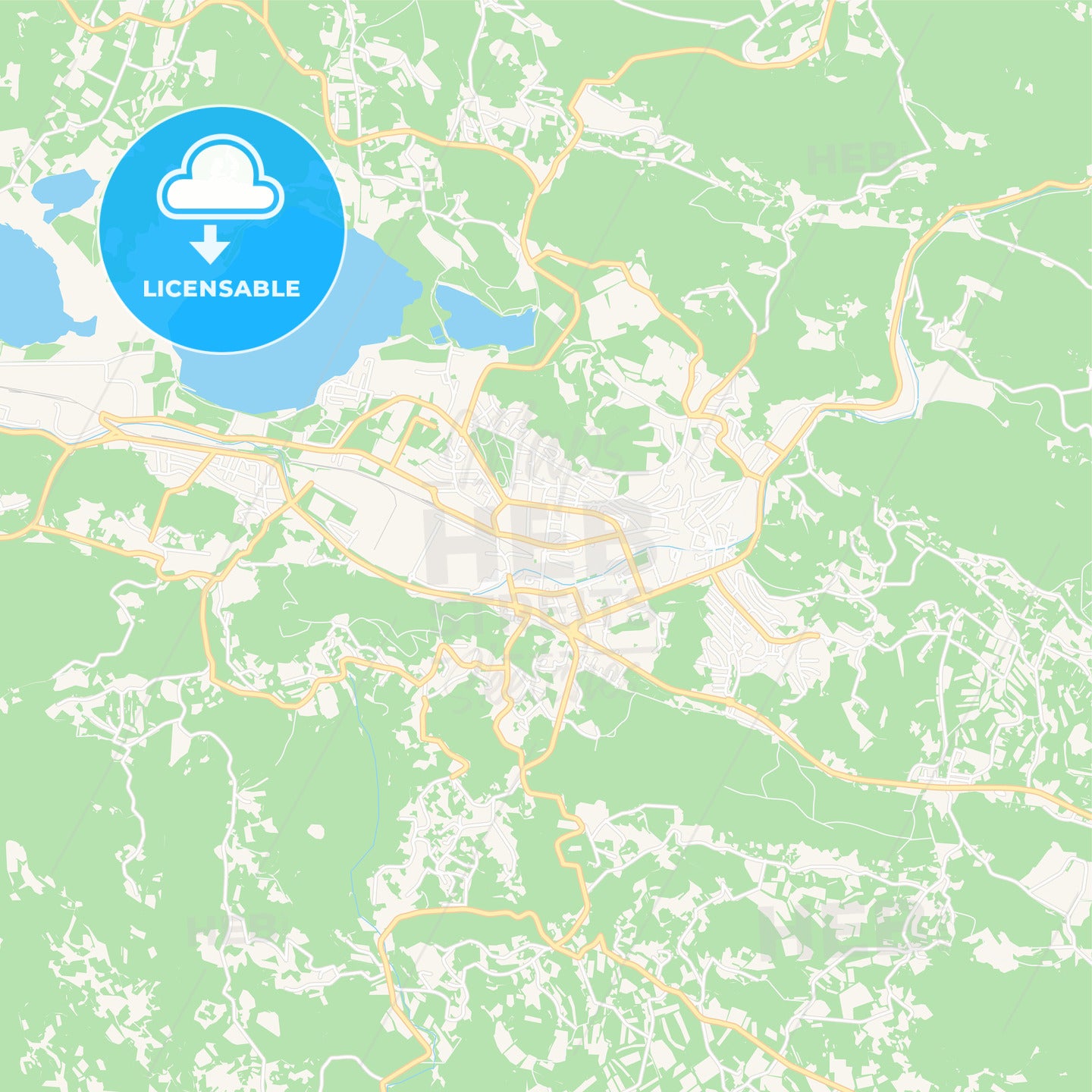 Velenje, Slovenia Vector Map - Classic Colors