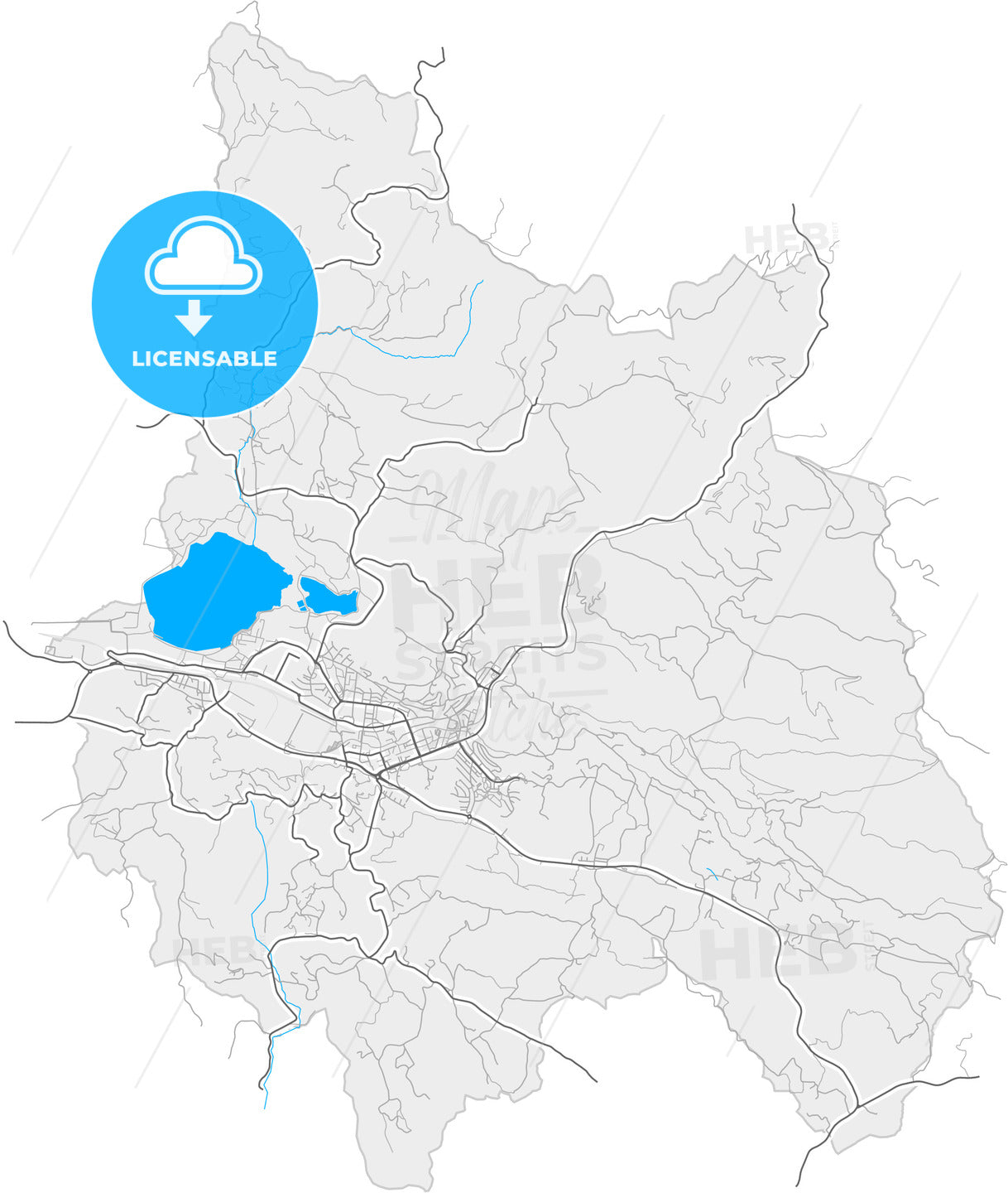 Velenje, Slovenia, high quality vector map