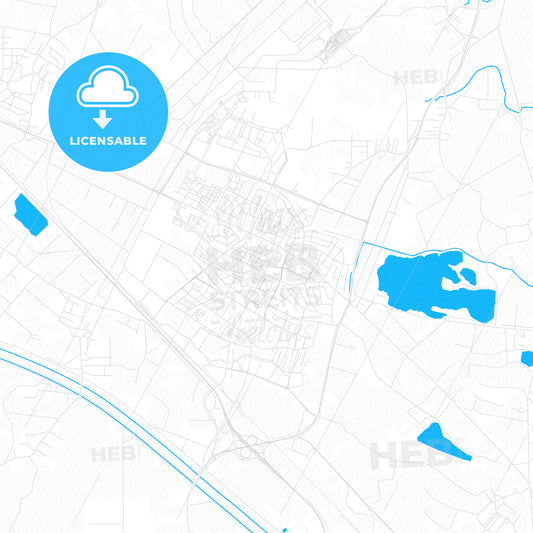Velika Gorica, Croatia PDF vector map with water in focus