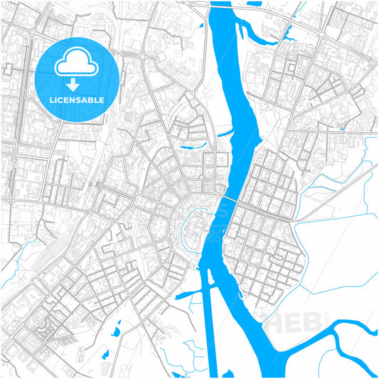 Veliky Novgorod, Novgorod Oblast, Russia, city map with high quality roads.