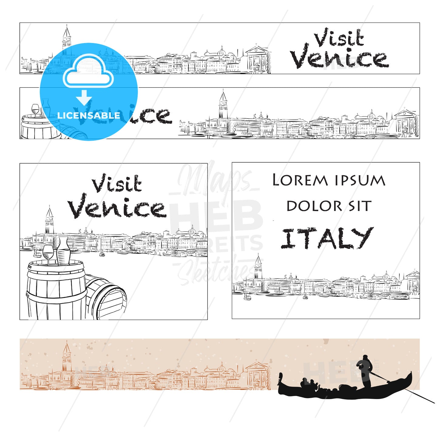 Venice Online Marketing Banner Layout – instant download