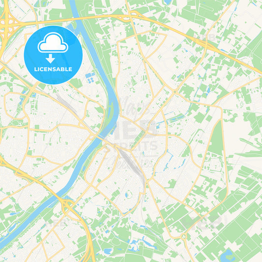 Venlo, Netherlands Vector Map - Classic Colors
