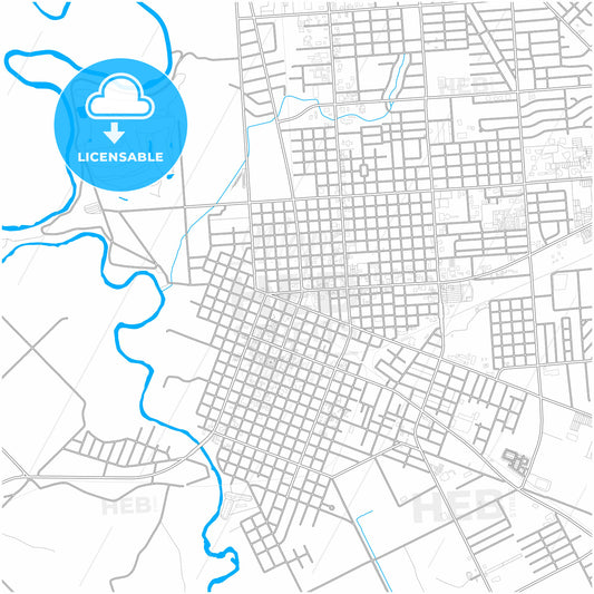 Victoria, Texas, United States, city map with high quality roads.