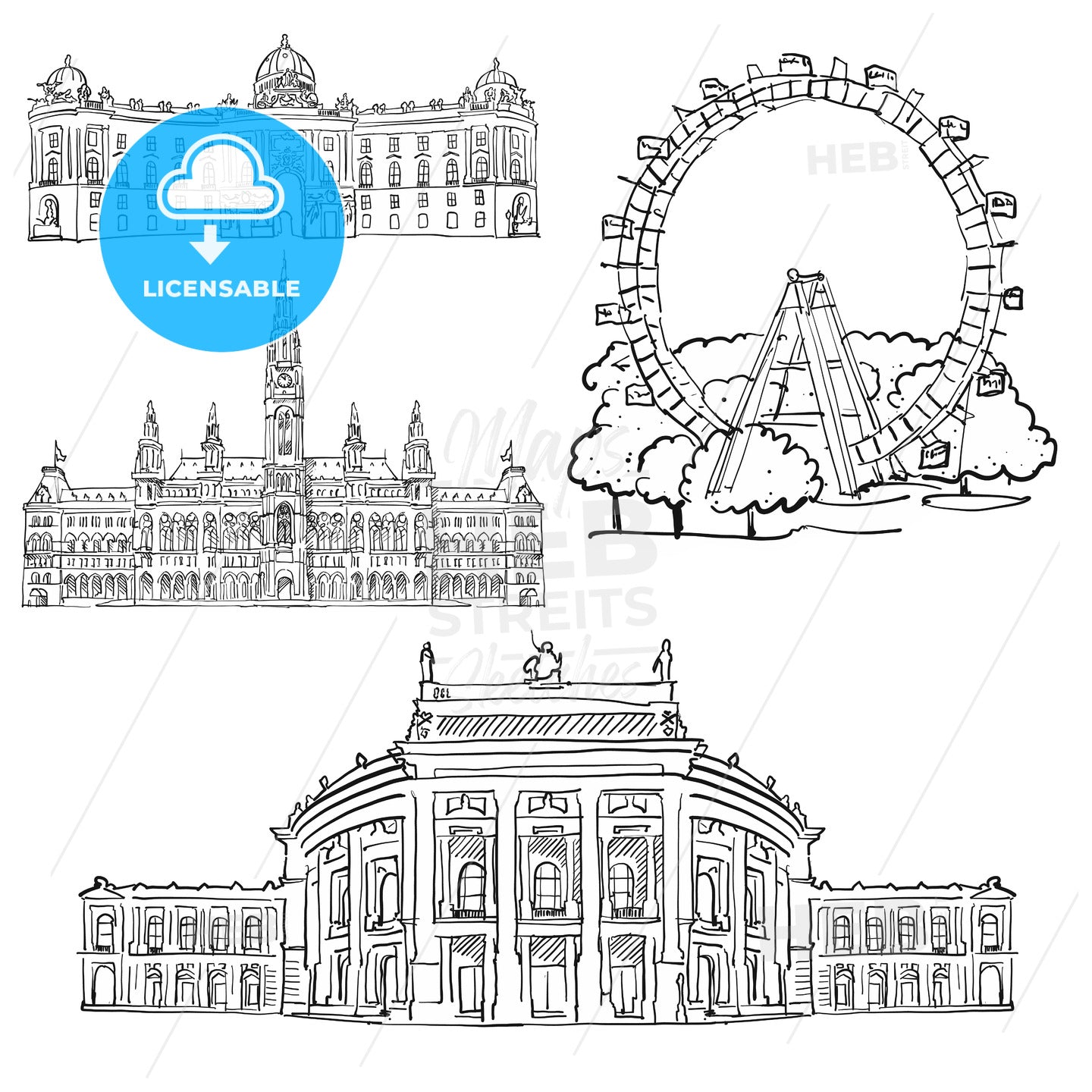 Vienna Austria Famous Buildings – instant download