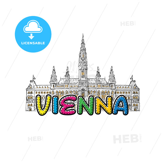 Vienna beautiful sketched icon – instant download