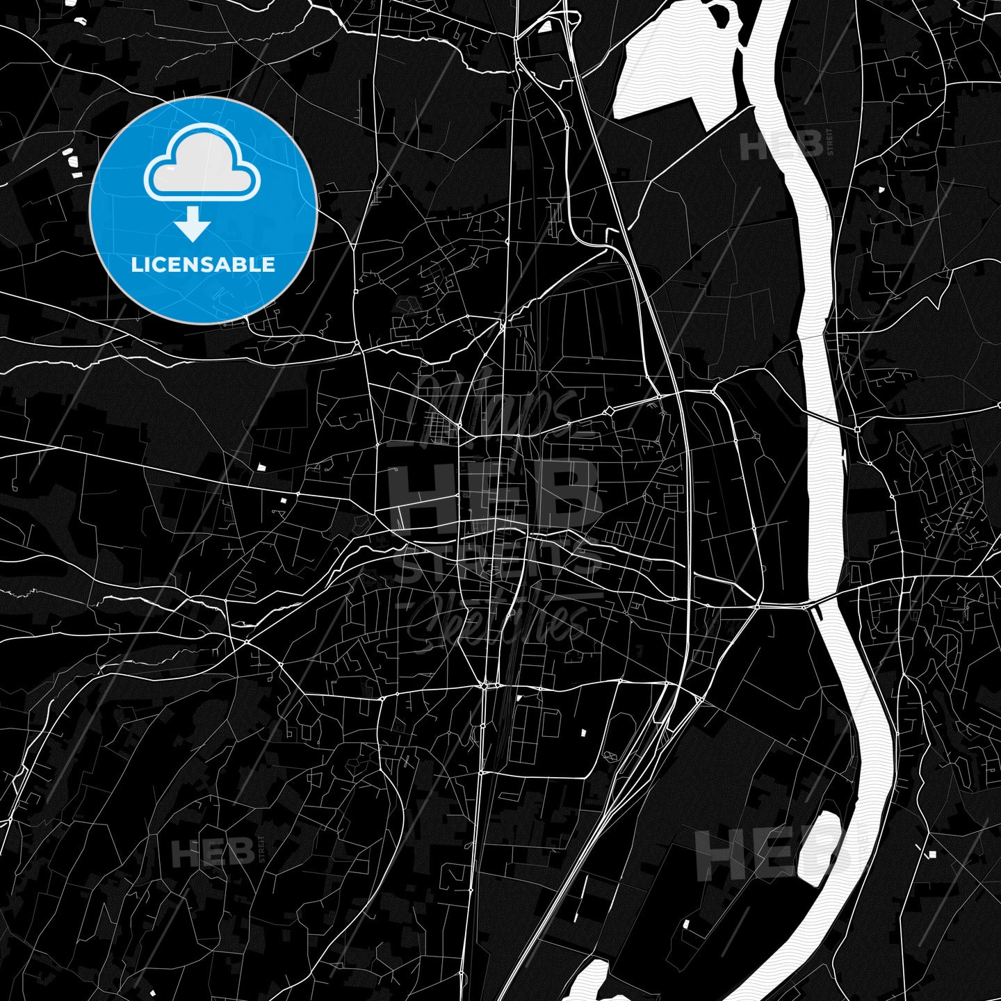 Villefranche-sur-Saône, France PDF map