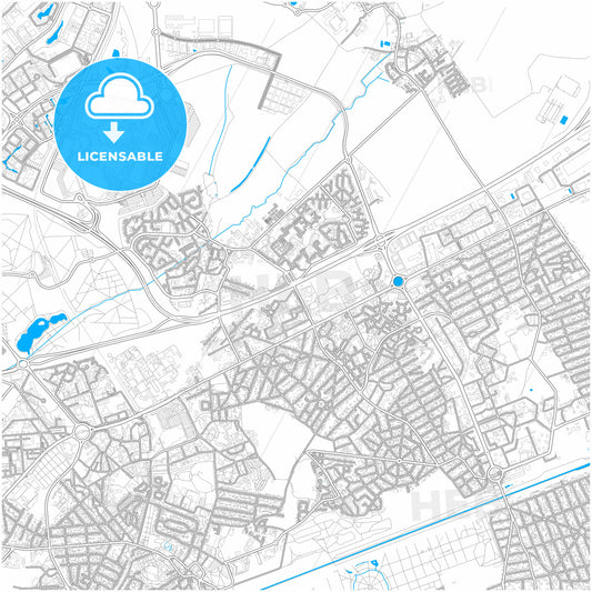 Villepinte, Seine-Saint-Denis, France, city map with high quality roads.