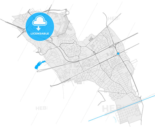 Villepinte, Seine-Saint-Denis, France, high quality vector map
