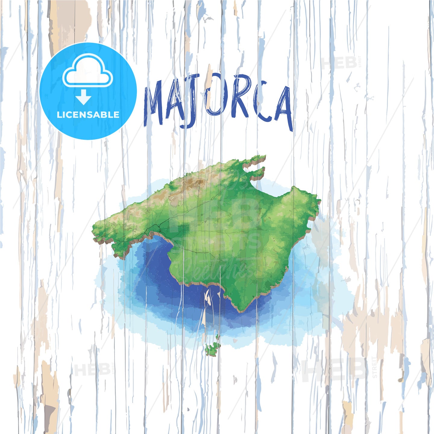 Vintage map of Majorca