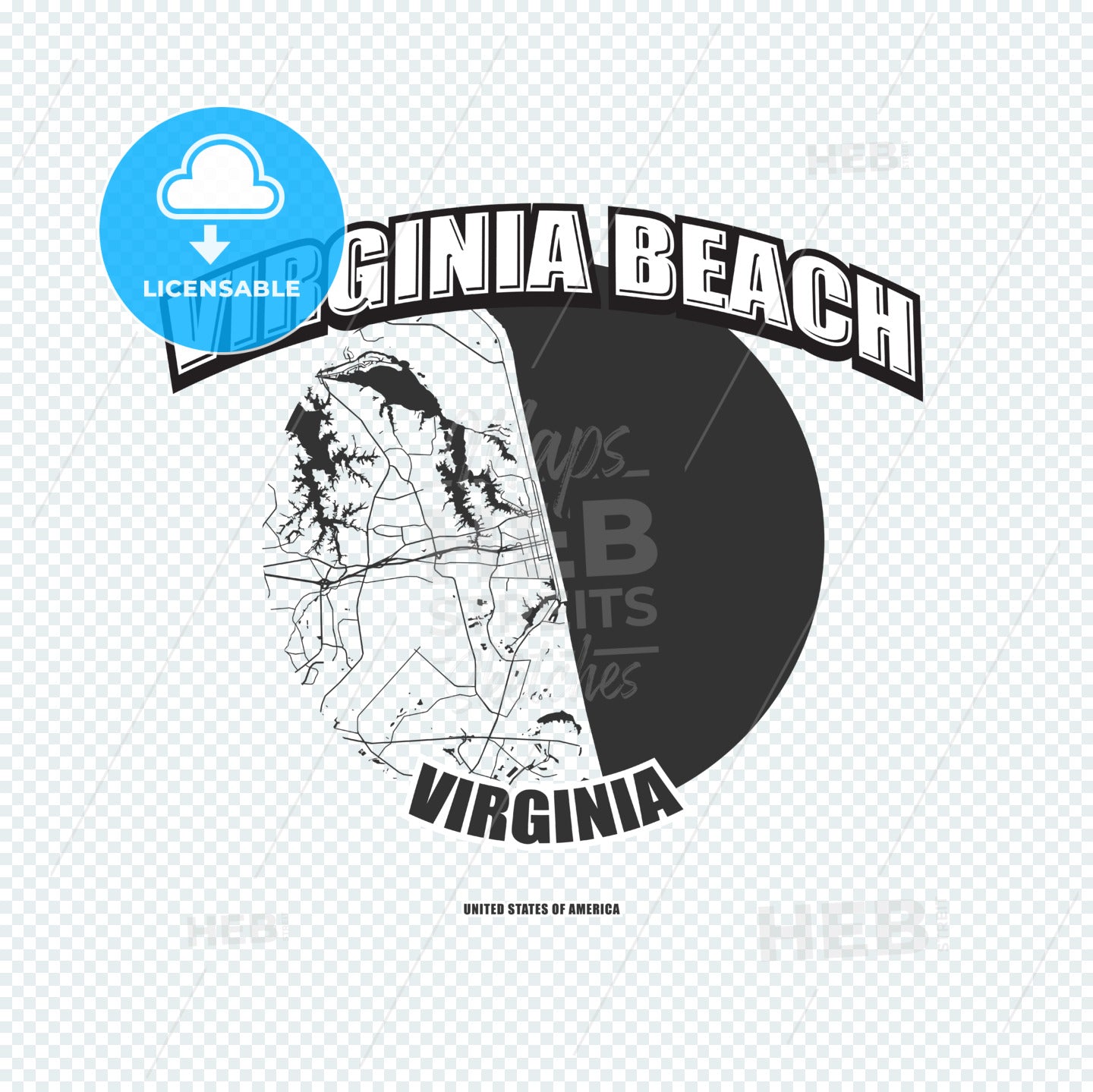 Virginia Beach, Virginia, logo artwork – instant download