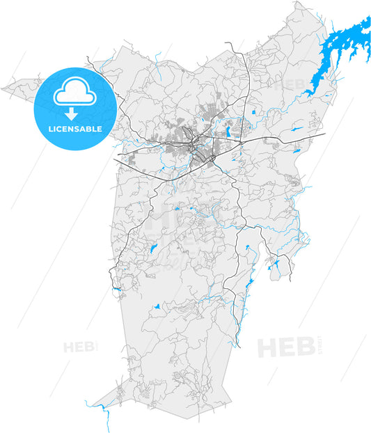 Vitoria de Santo Antao, Brazil, high quality vector map