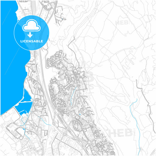 Vitrolles, Bouches-du-Rhône, France, city map with high quality roads.