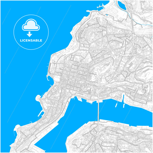 Vladivostok, Primorsky Krai, Russia, city map with high quality roads.