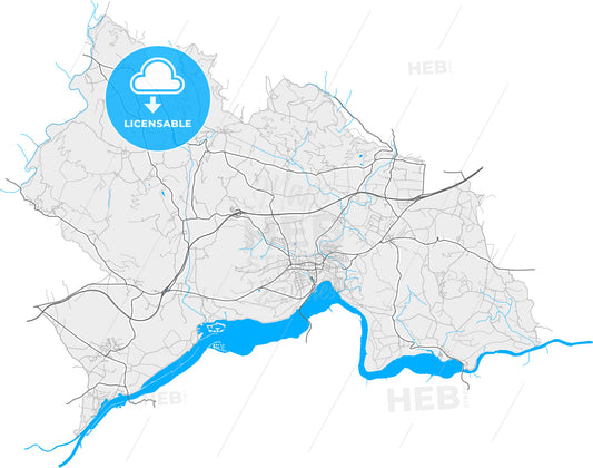 Völkermarkt, Carinthia, Austria, high quality vector map