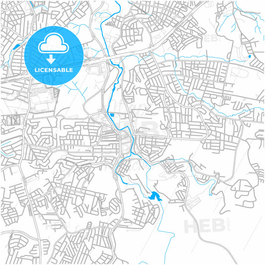 Votorantim, Brazil, city map with high quality roads.