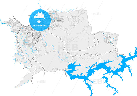 Votorantim, Brazil, high quality vector map