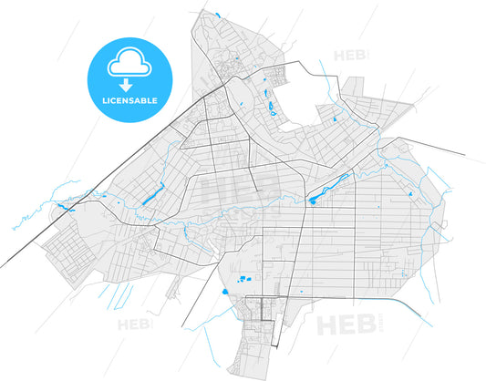 Vsevolozhsk, Leningrad Oblast, Russia, high quality vector map