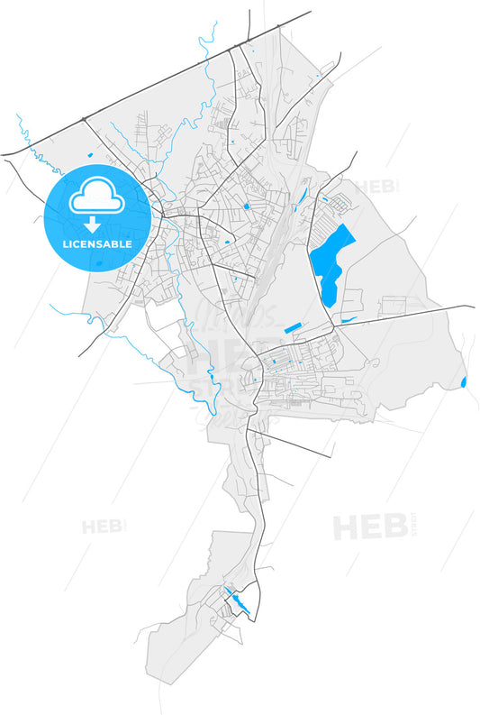 Vyazma, Smolensk Oblast, Russia, high quality vector map