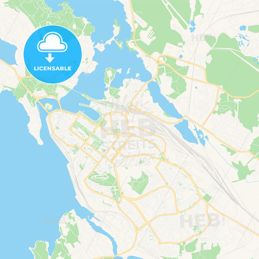 Vyborg, Russia Vector Map - Classic Colors
