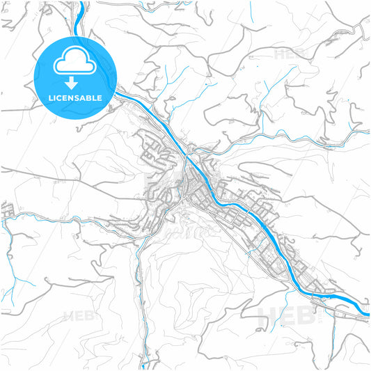 Waidhofen, Lower Austria, Austria, city map with high quality roads.