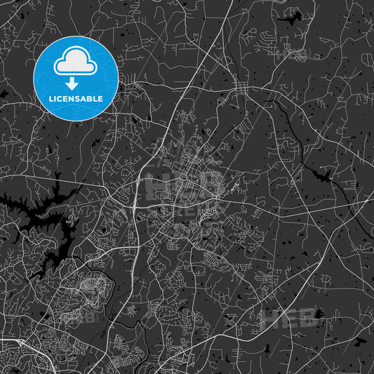 Wake Forest, North Carolina - Area Map - Dark