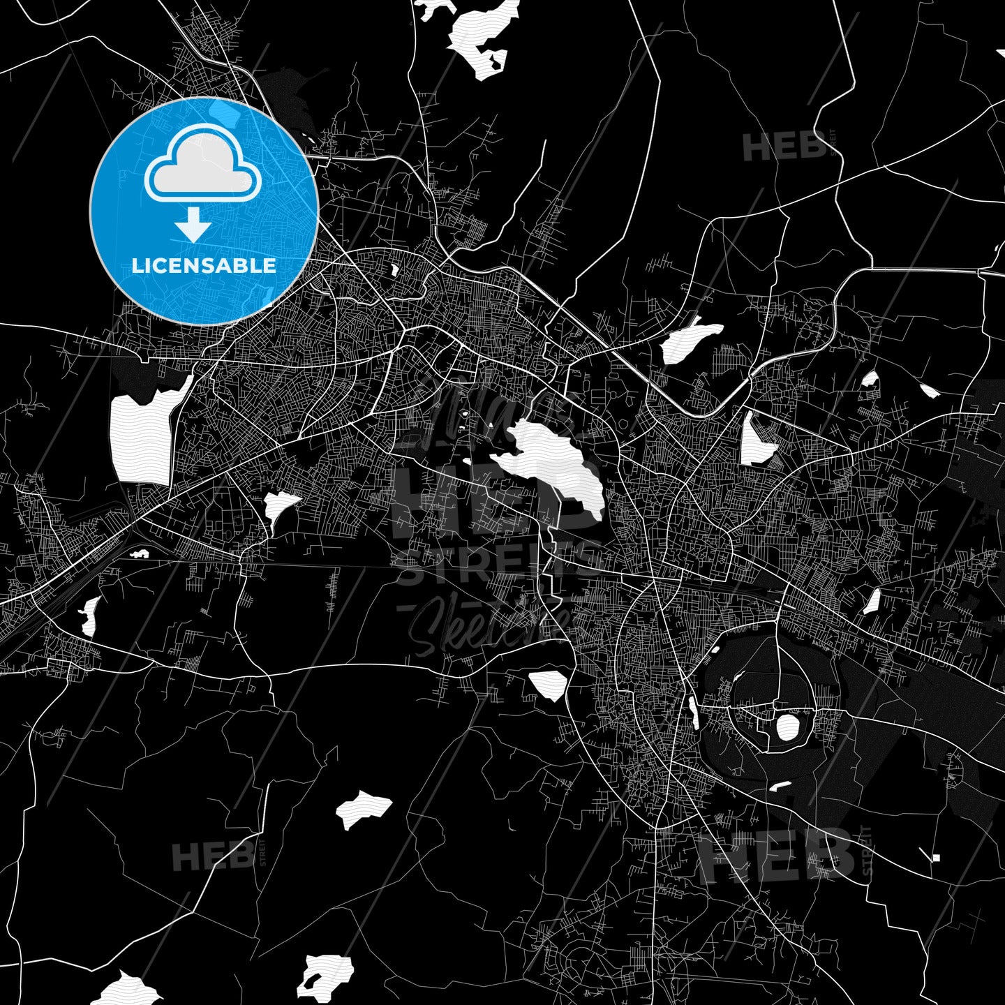 Warangal, India PDF map