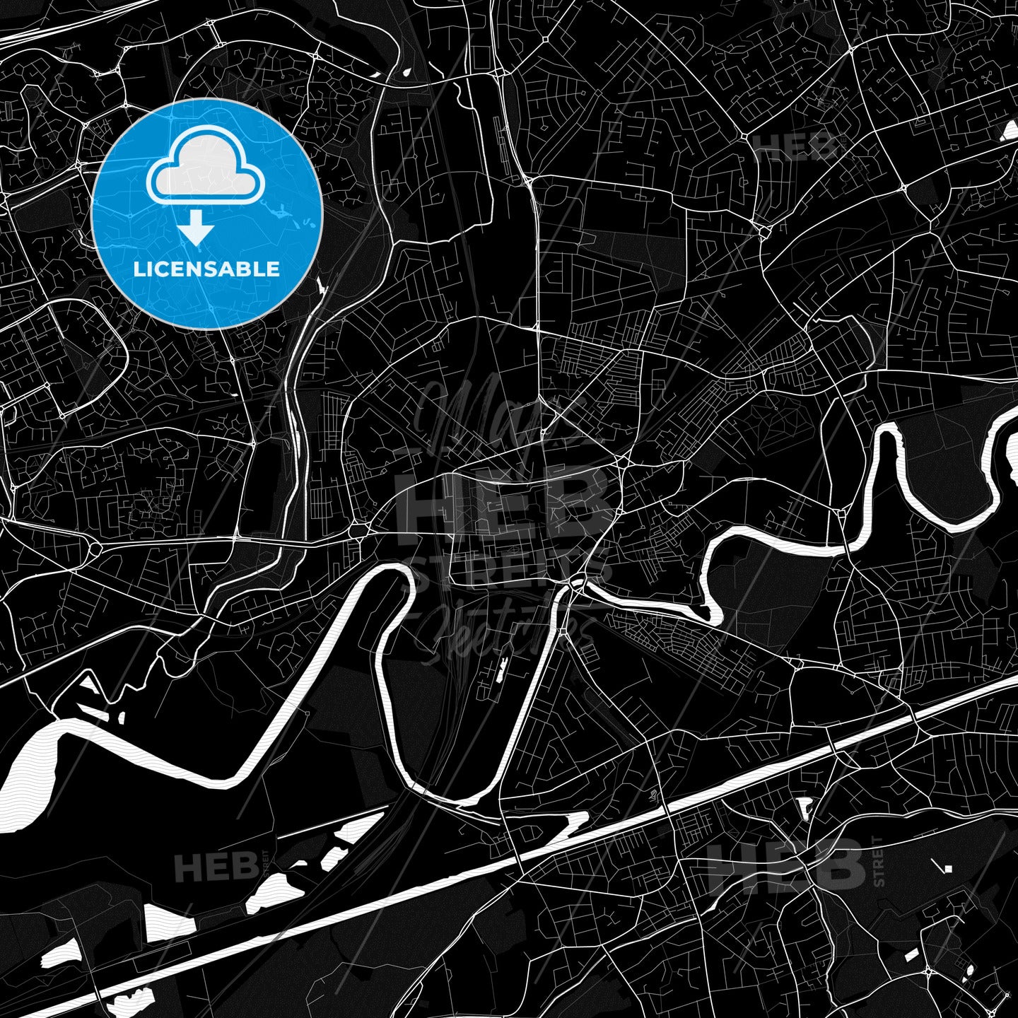 Warrington, England PDF map