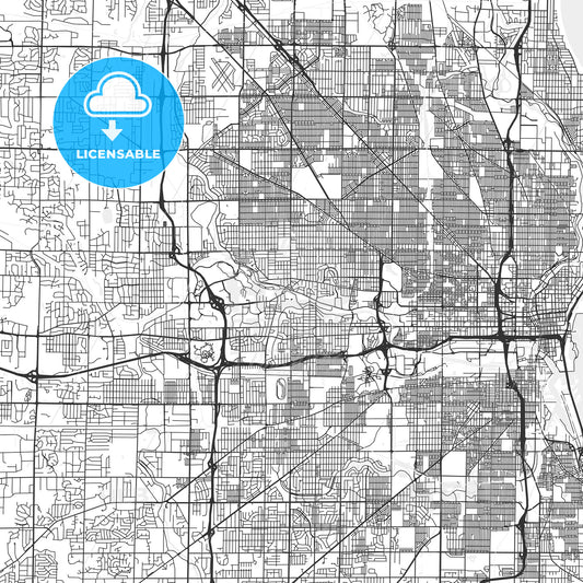 Wauwatosa, Wisconsin - Area Map - Light