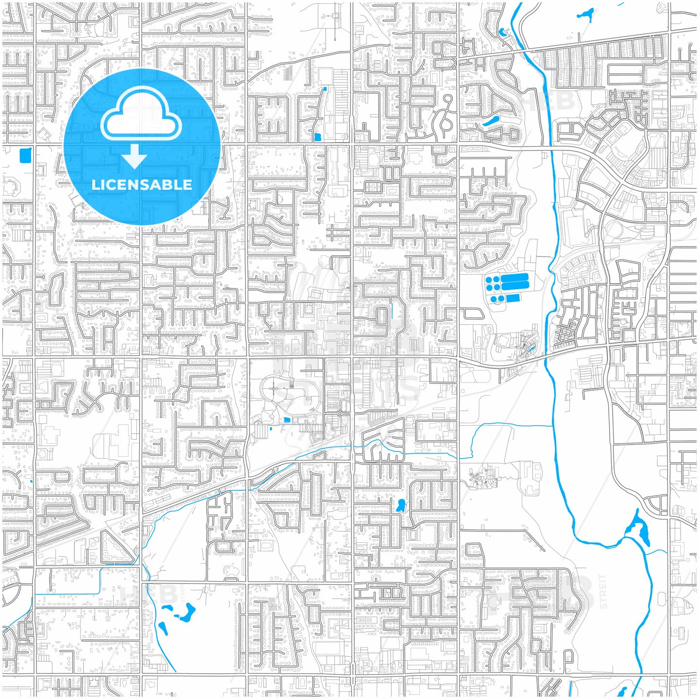 West Jordan, Utah, United States, city map with high quality roads.