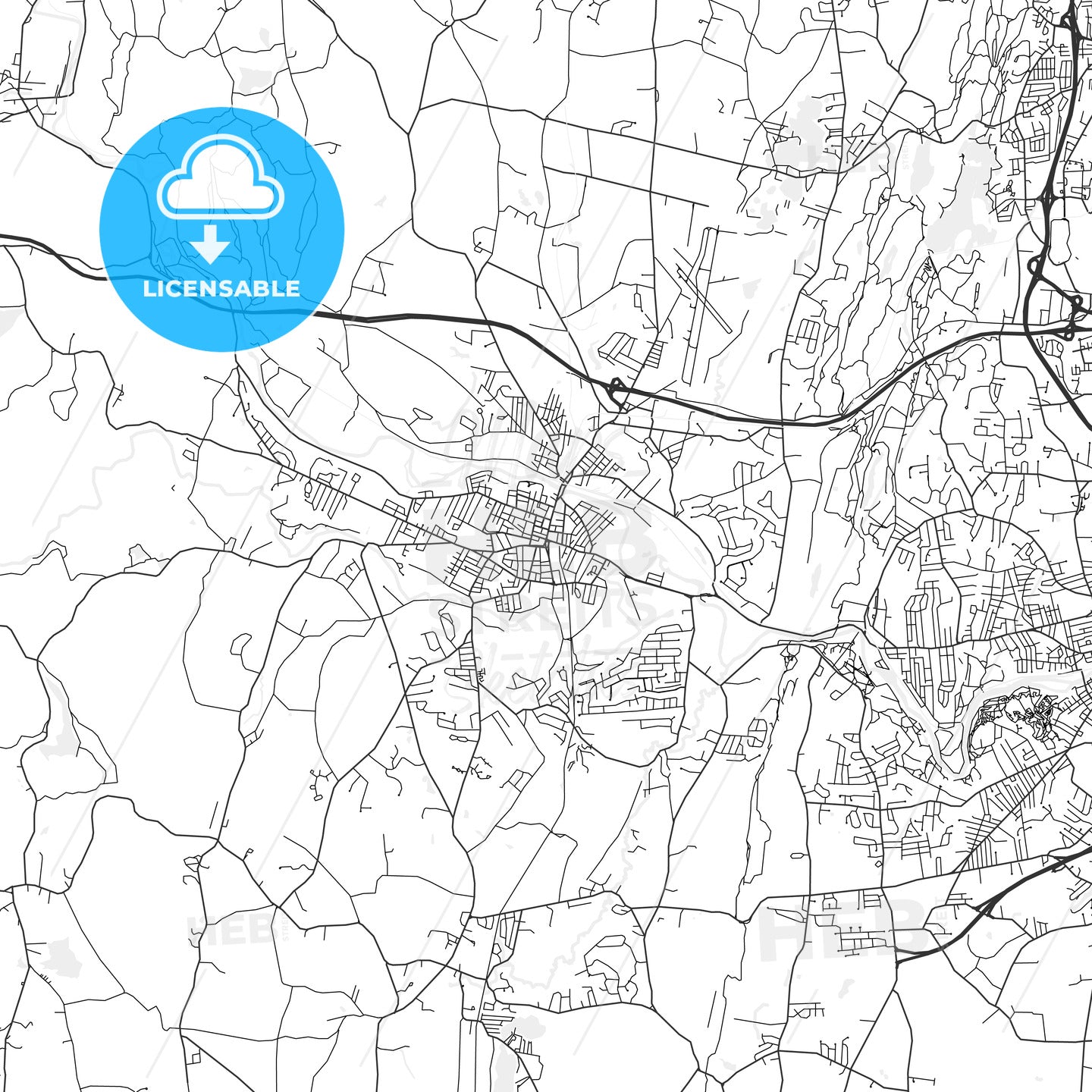 Westfield, Massachusetts - Area Map - Light